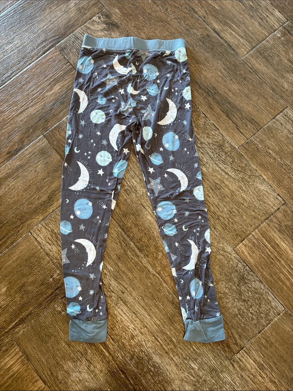 Little Sleepies Blue to the Moon and Back Kids Pajama Set Print